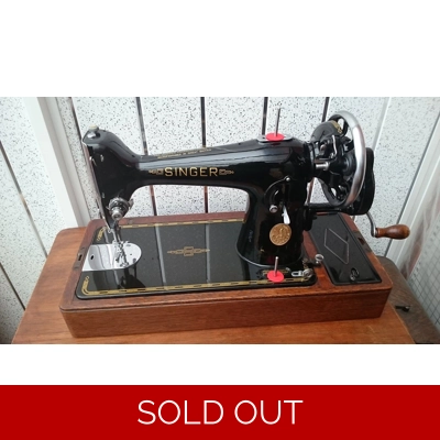 Singer 201k Hand crank sewing machine title=
